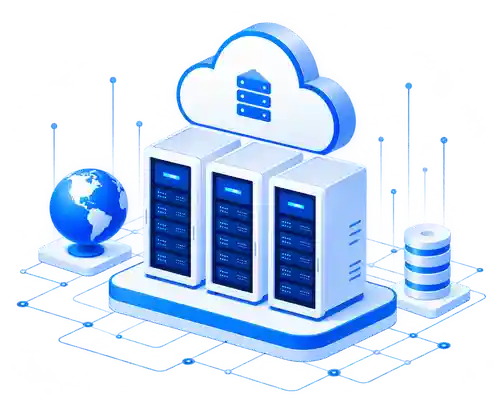 新加坡云站群服务器与云计算基础设施示意图